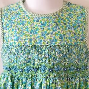 Friedknit Creations Girls 3T Smocked Sleev…